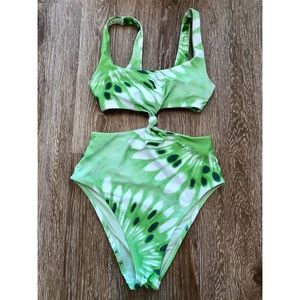 Aerie Tie Die Floral One Piece